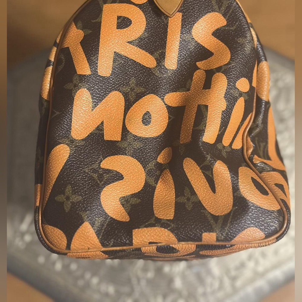 LV Speedy 30 Bag Sprouse Graffiti Brown Orange Y2K kidcore edgy handbag JAPAN 🇯🇵 - Picture 8 of 17